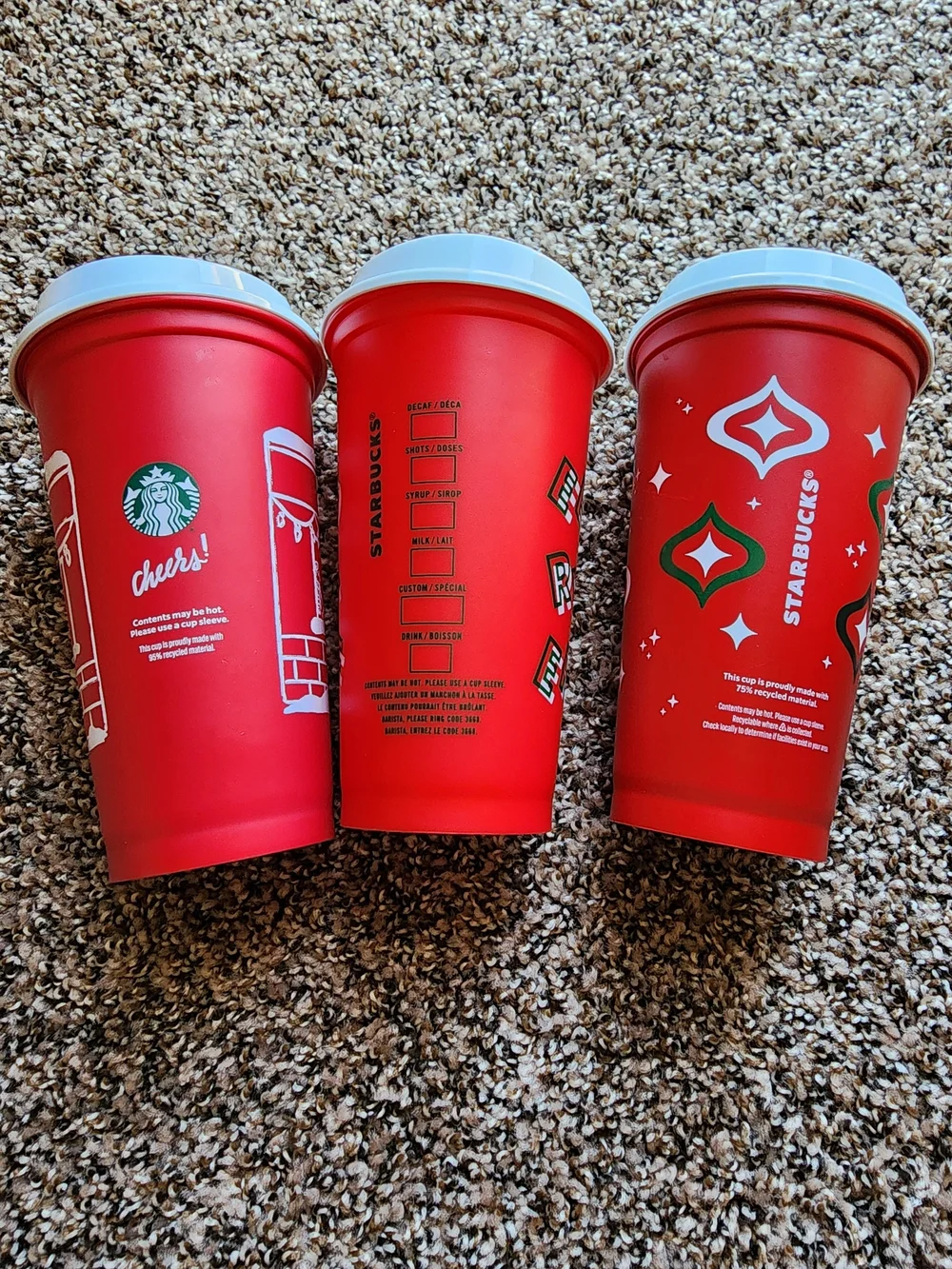 Starbucks - Cold Cups Set & Red Holiday Hot Cup Set
